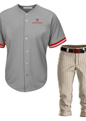 Trackora Sports Classic Gray and Maroon Baseball Uniform